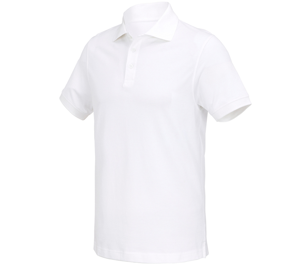 Emner: e.s. Polo-Shirt cotton Deluxe + hvid