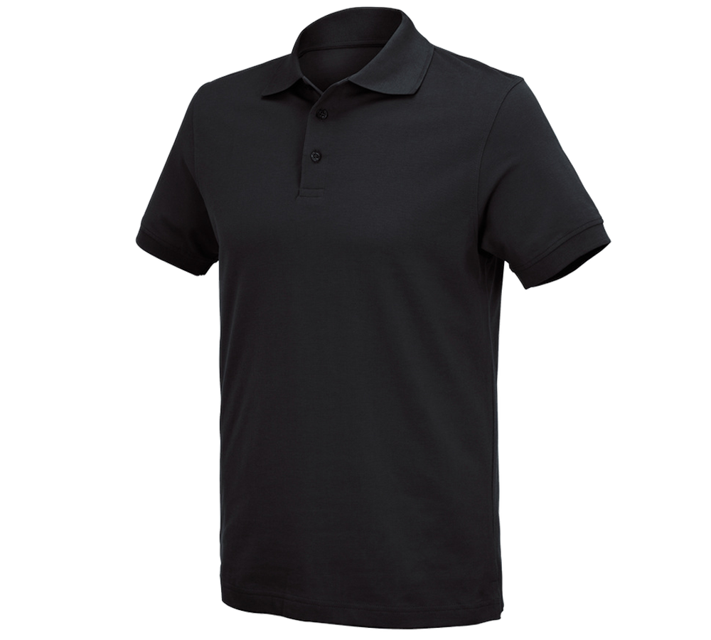 T-Shirts, Pullover & Skjorter: e.s. Polo-Shirt cotton Deluxe + sort