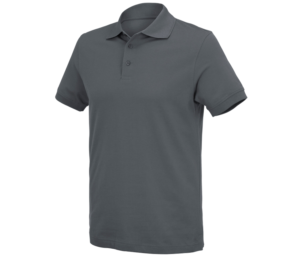 T-Shirts, Pullover & Skjorter: e.s. Polo-Shirt cotton Deluxe + antracit
