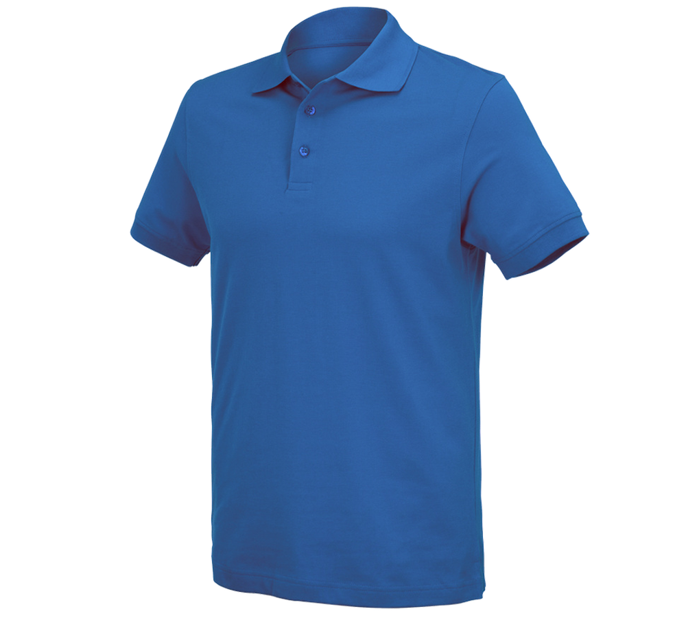 T-Shirts, Pullover & Skjorter: e.s. Polo-Shirt cotton Deluxe + ensianblå