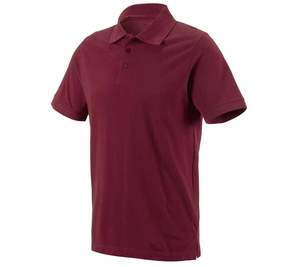 Emner: e.s. Polo-Shirt cotton + bordeaux
