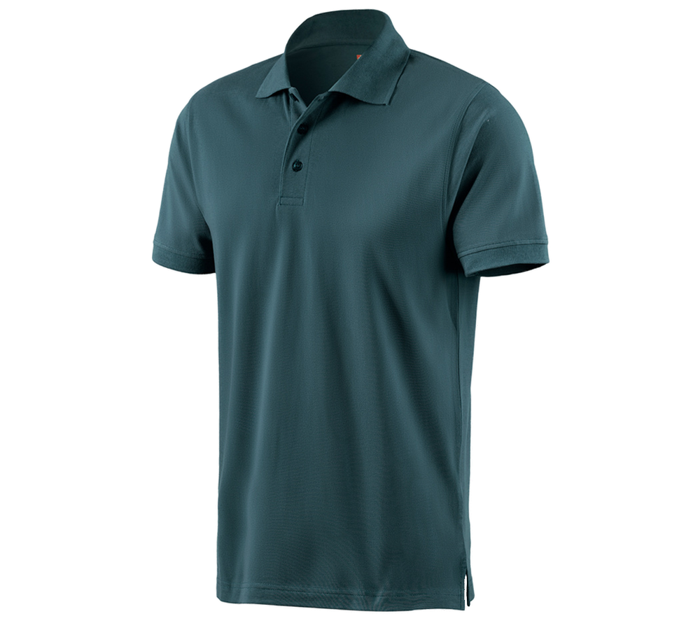T-Shirts, Pullover & Skjorter: e.s. Polo-Shirt cotton + havblå