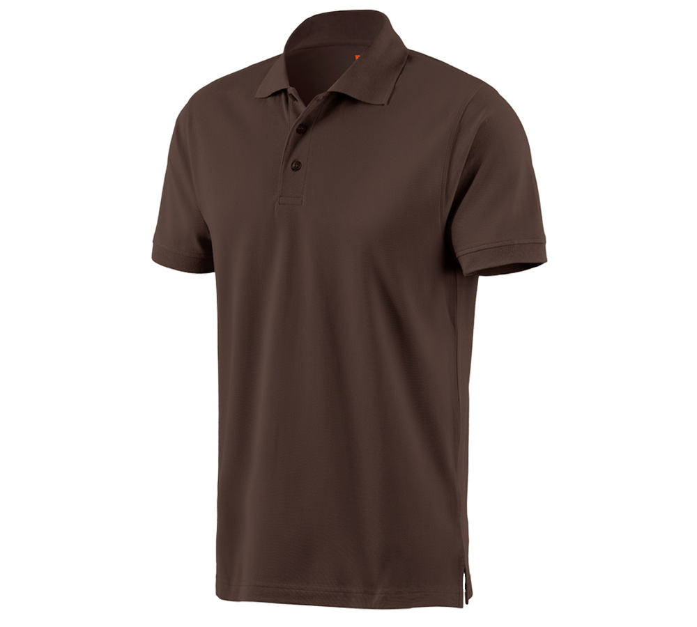 T-Shirts, Pullover & Skjorter: e.s. Polo-Shirt cotton + kastanje