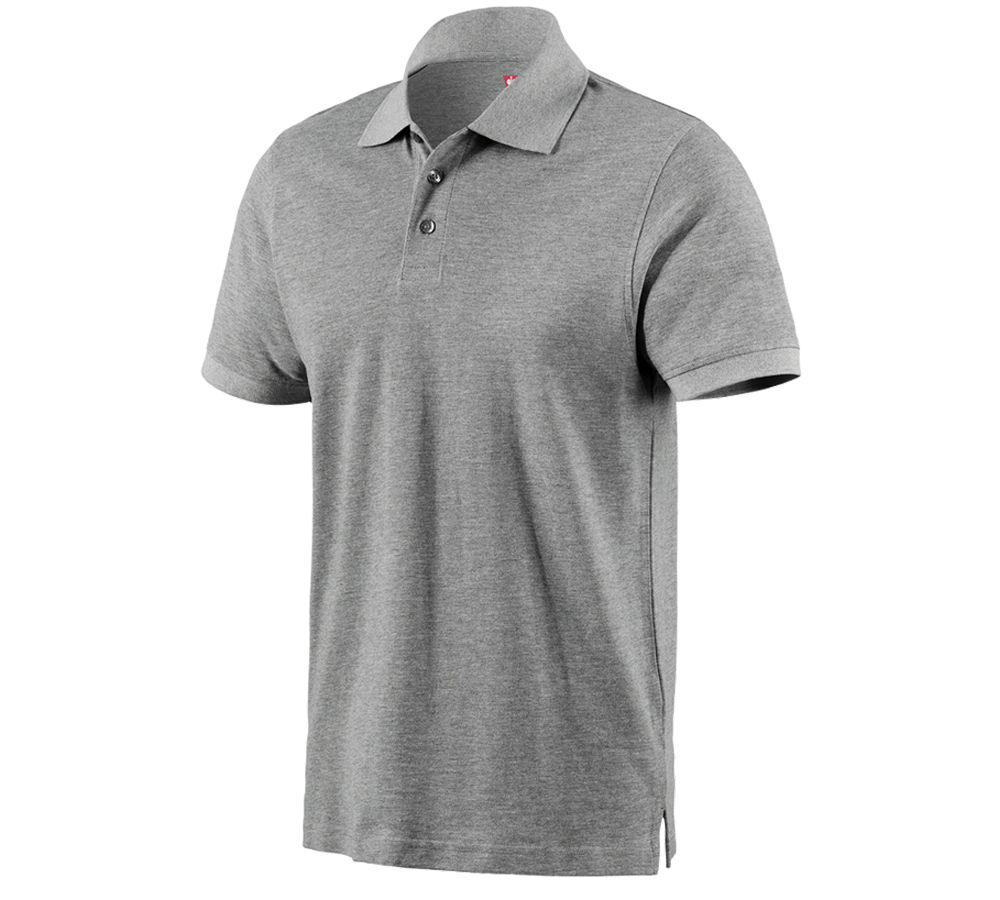 Gardening / Forestry / Farming: e.s. Polo shirt cotton + grey melange