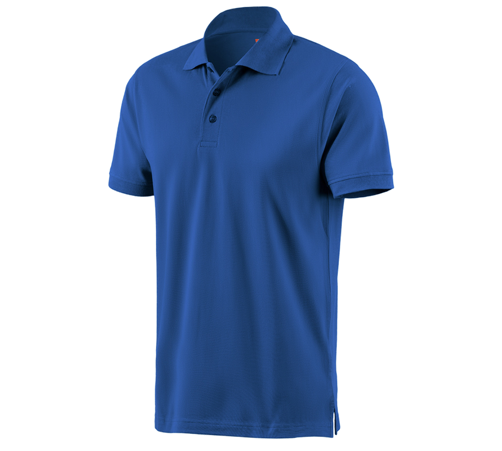 Plumbers / Installers: e.s. Polo shirt cotton + gentianblue