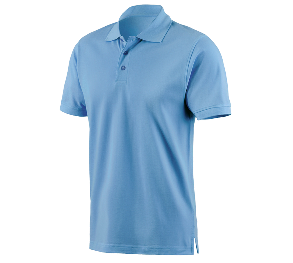 T-Shirts, Pullover & Skjorter: e.s. Polo-Shirt cotton + azurblå