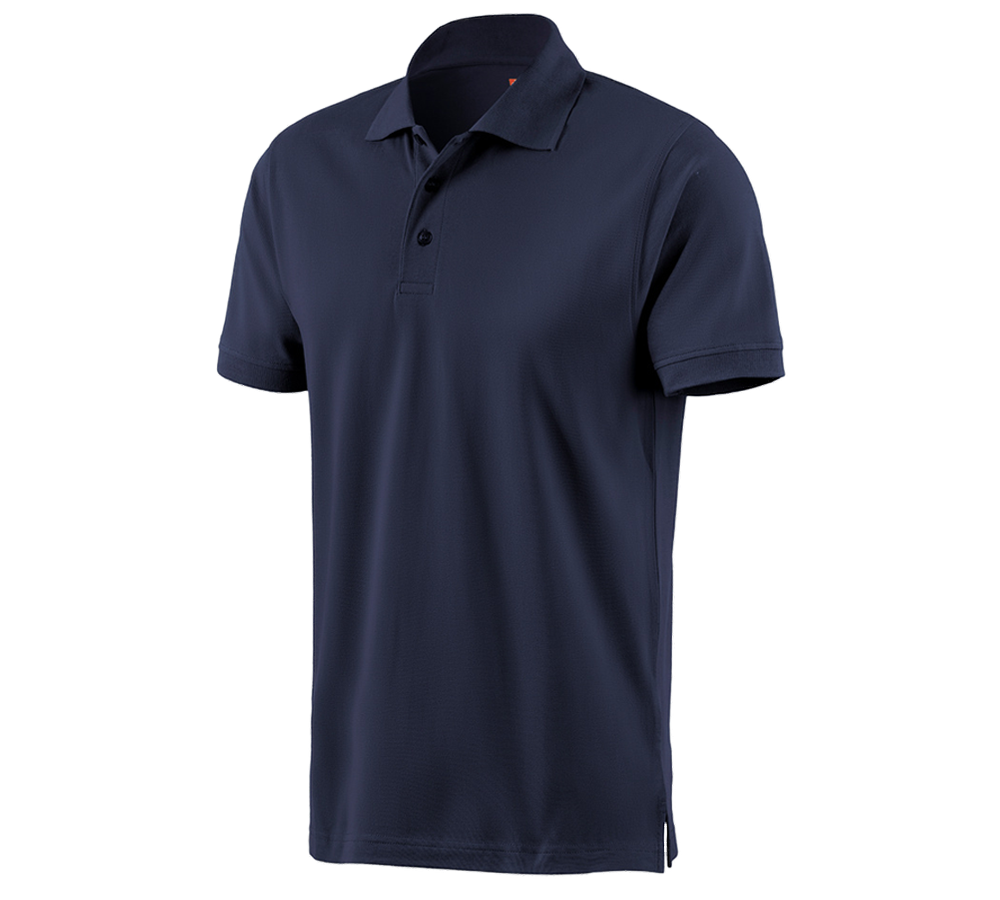 T-Shirts, Pullover & Skjorter: e.s. Polo-Shirt cotton + mørkeblå
