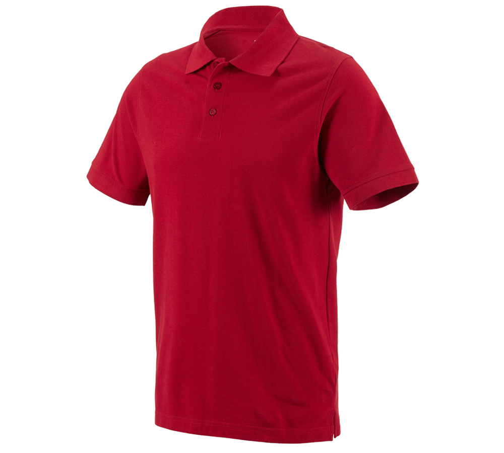Emner: e.s. Polo-Shirt cotton + ildrød