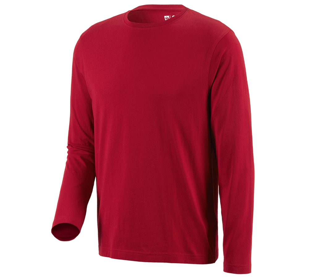 T-Shirts, Pullover & Skjorter: e.s. Longsleeve cotton + rød