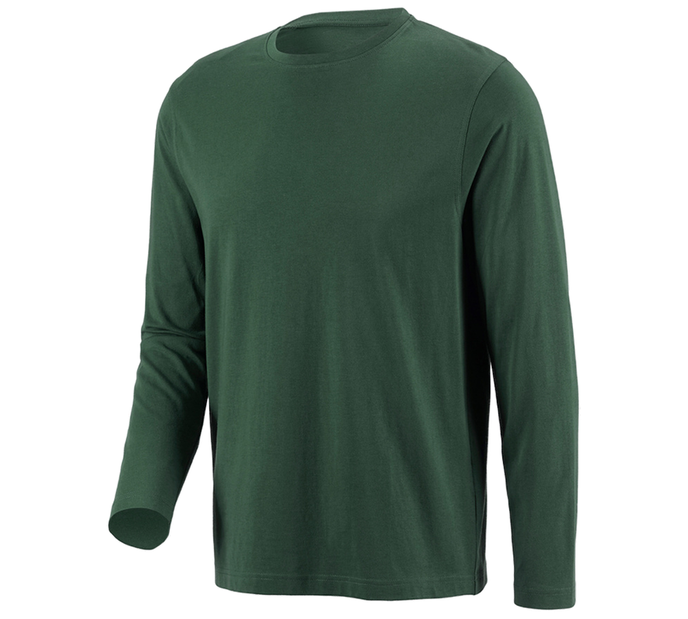 T-Shirts, Pullover & Skjorter: e.s. Longsleeve cotton + grøn