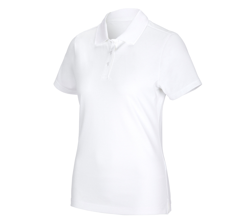 Joiners / Carpenters: e.s. Functional polo shirt poly cotton, ladies' + white