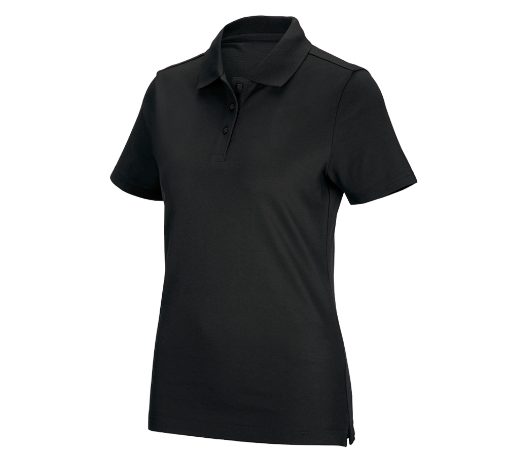 Joiners / Carpenters: e.s. Functional polo shirt poly cotton, ladies' + black