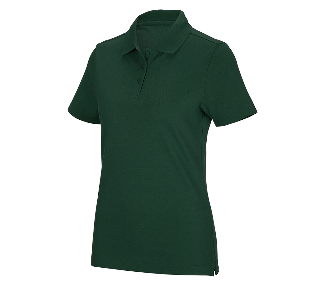 T-Shirts, Pullover & Skjorter: e.s. funktions poloshirt poly cotton, damer + grøn