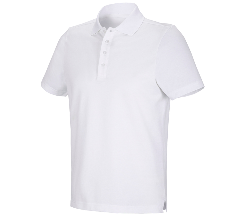 Gardening / Forestry / Farming: e.s. Functional polo shirt poly cotton + white