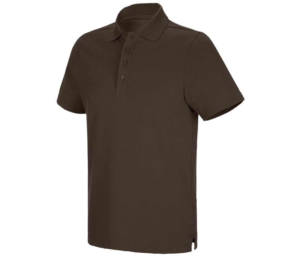 Topics: e.s. Functional polo shirt poly cotton + chestnut