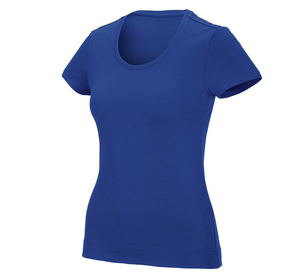 T-Shirts, Pullover & Skjorter: e.s. funktions-T-shirt poly cotton, damer + kornblå