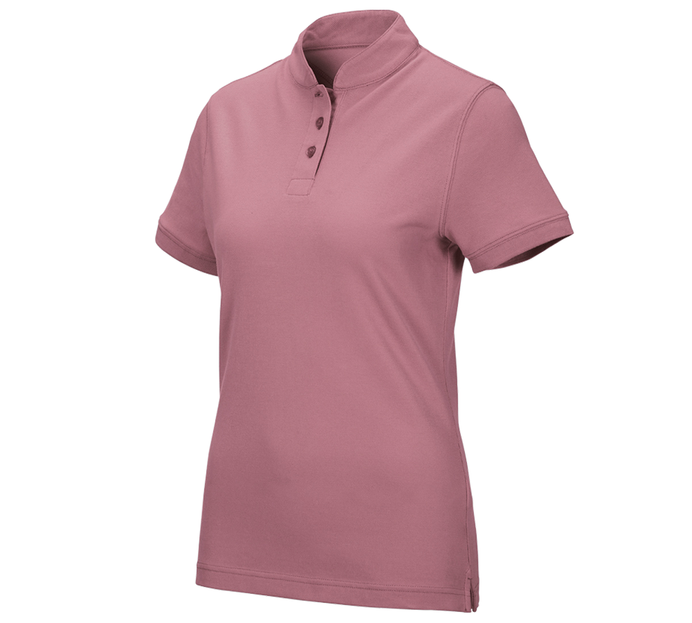 T-Shirts, Pullover & Skjorter: e.s. polo-shirt cotton Mandarin, damer + gammelrosa