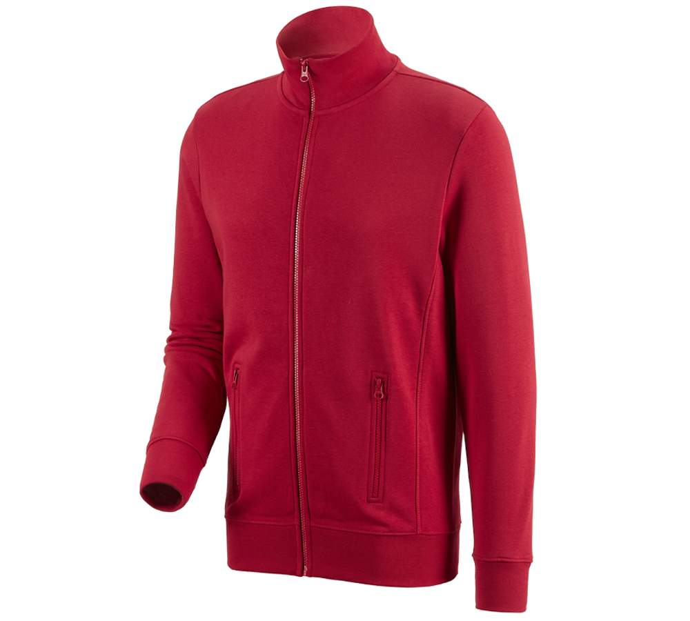 T-Shirts, Pullover & Skjorter: e.s. Sweatjakke poly cotton + rød