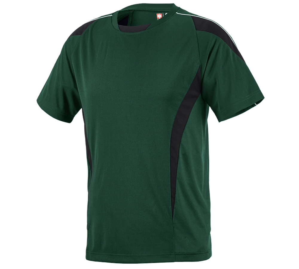 T-Shirts, Pullover & Skjorter: e.s. Funktions T-Shirt poly Silverfresh + grøn/sort