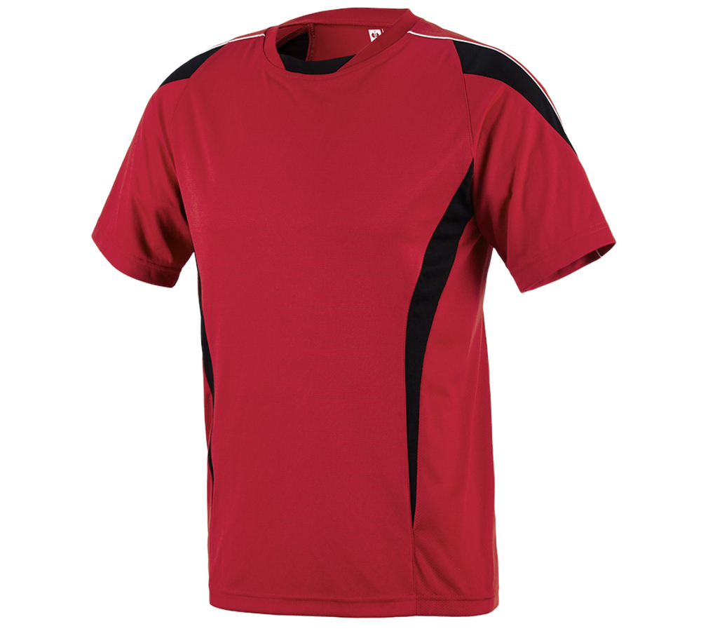 T-Shirts, Pullover & Skjorter: e.s. Funktions T-Shirt poly Silverfresh + rød/sort