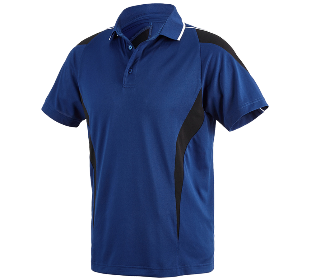T-Shirts, Pullover & Skjorter: e.s. Funktions Polo-Shirt poly Silverfresh + kornblå/sort