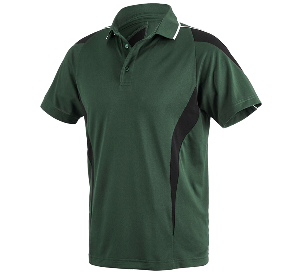 Emner: e.s. Funktions Polo-Shirt poly Silverfresh + grøn/sort