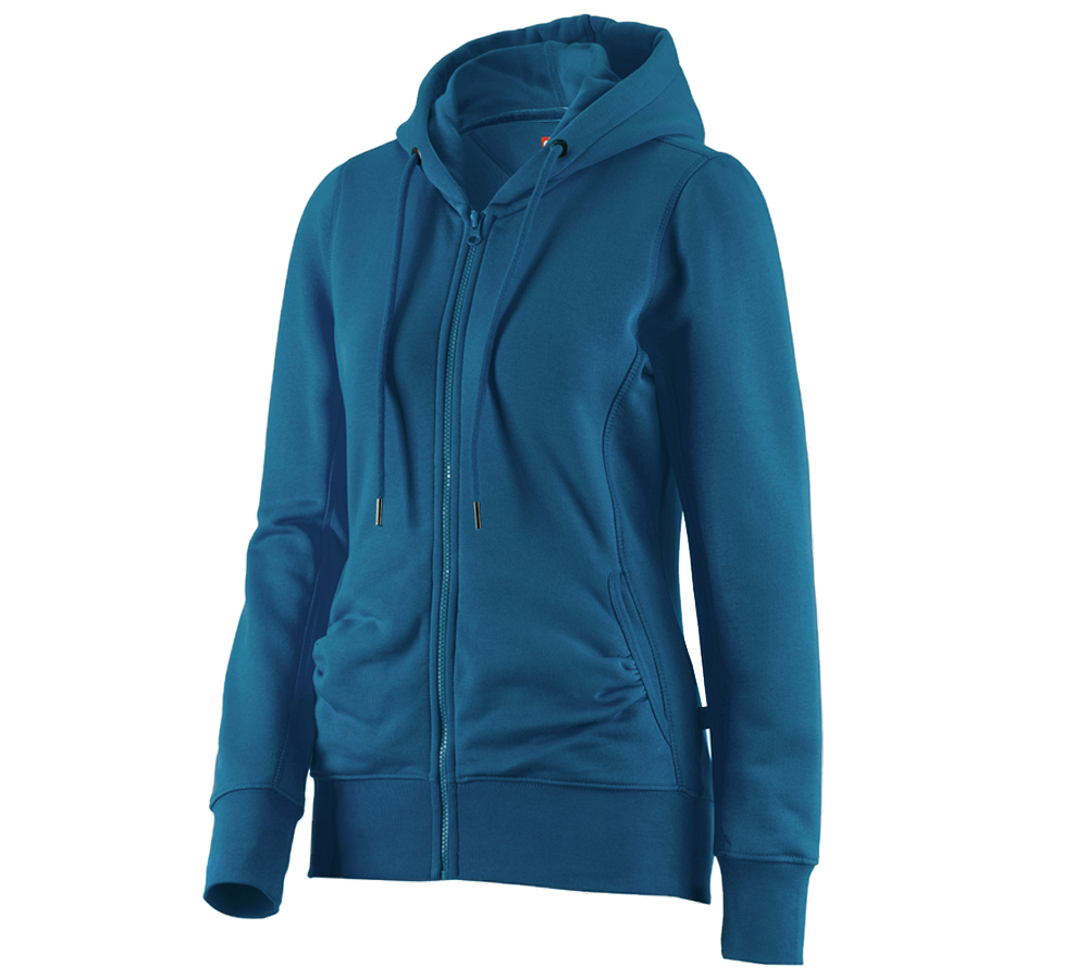 Shirts, Pullover & more: e.s. Hoody sweatjacket poly cotton, ladies' + atoll