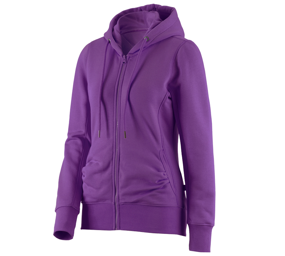 Shirts, Pullover & more: e.s. Hoody sweatjacket poly cotton, ladies' + violet