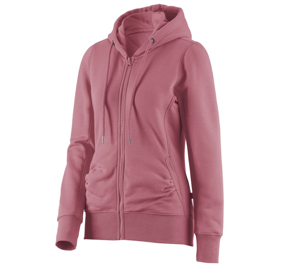 Shirts, Pullover & more: e.s. Hoody sweatjacket poly cotton, ladies' + antiquepink