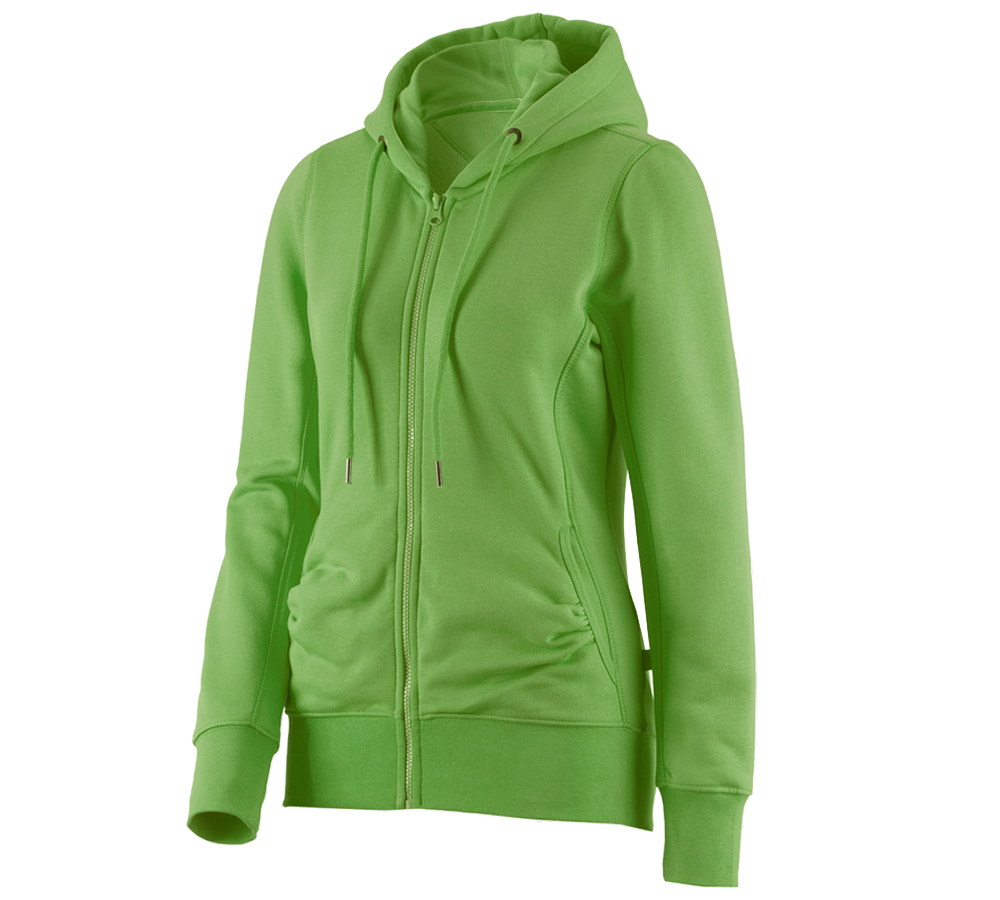 Shirts, Pullover & more: e.s. Hoody sweatjacket poly cotton, ladies' + sea green