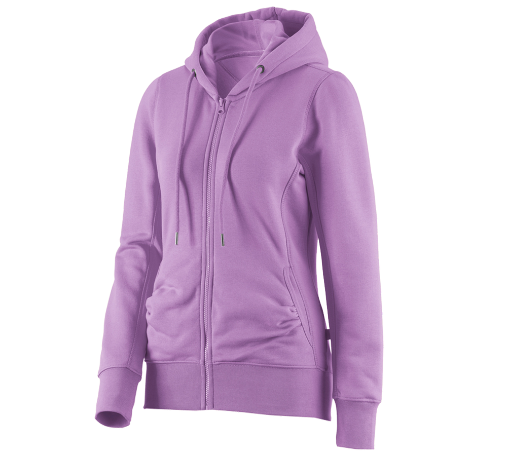 Topics: e.s. Hoody sweatjacket poly cotton, ladies' + lavender