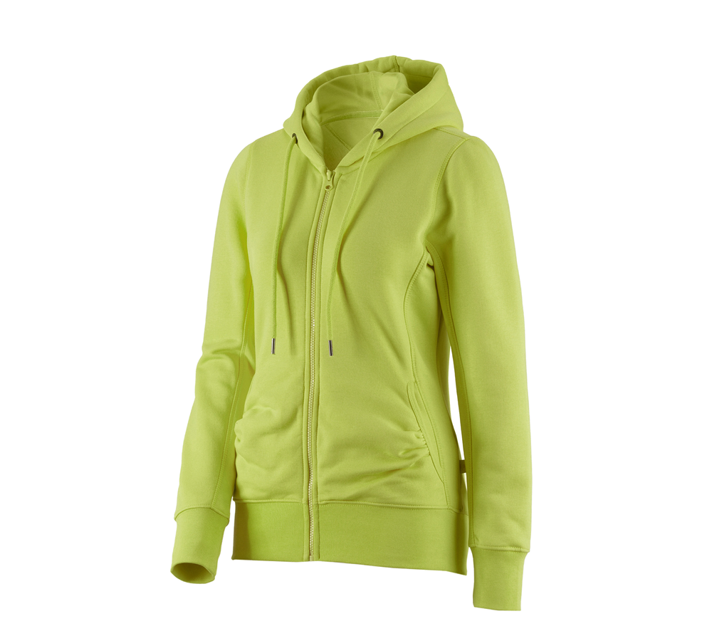 Shirts, Pullover & more: e.s. Hoody sweatjacket poly cotton, ladies' + maygreen