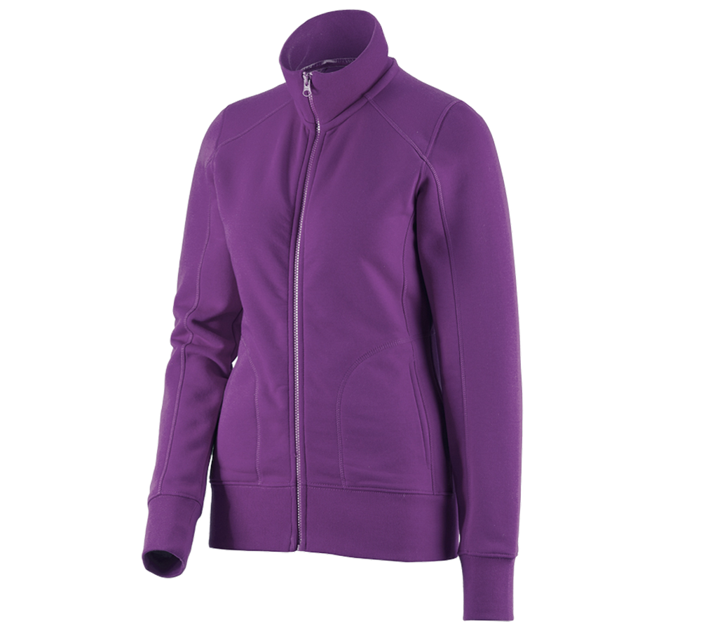 T-Shirts, Pullover & Skjorter: e.s. Sweatjakke poly cotton, damer + violet