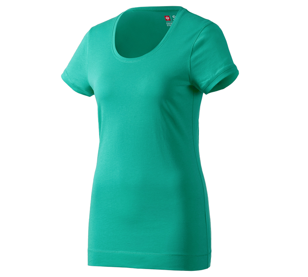 T-Shirts, Pullover & Skjorter: e.s. Long-Shirt cotton, damer + lagune