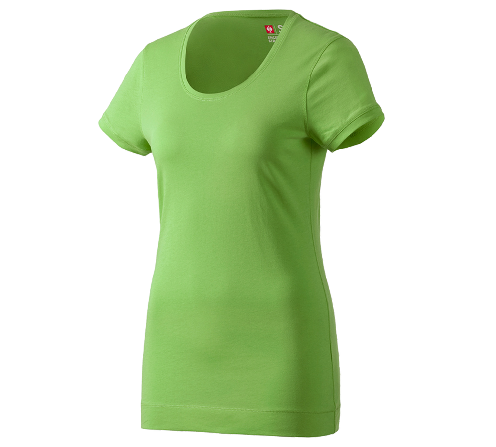 T-Shirts, Pullover & Skjorter: e.s. Long-Shirt cotton, damer + havgrøn