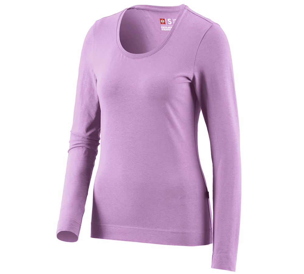 Plumbers / Installers: e.s. Long sleeve cotton stretch, ladies' + lavender