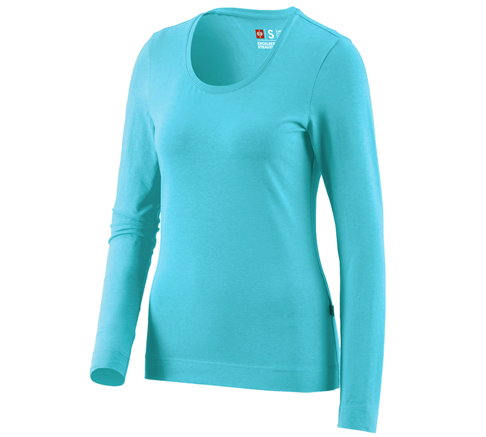 T-Shirts, Pullover & Skjorter: e.s. Longsleeve cotton stretch, damer + capri