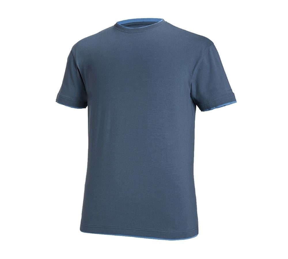 T-Shirts, Pullover & Skjorter: e.s. T-Shirt cotton stretch Layer + pacific/kobolt