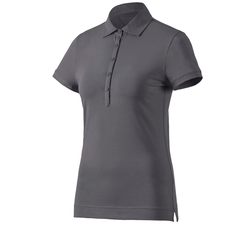 Emner: e.s. Polo-Shirt cotton stretch, damer + antracit
