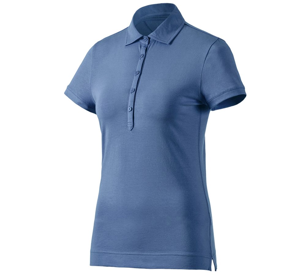 T-Shirts, Pullover & Skjorter: e.s. Polo-Shirt cotton stretch, damer + kobolt