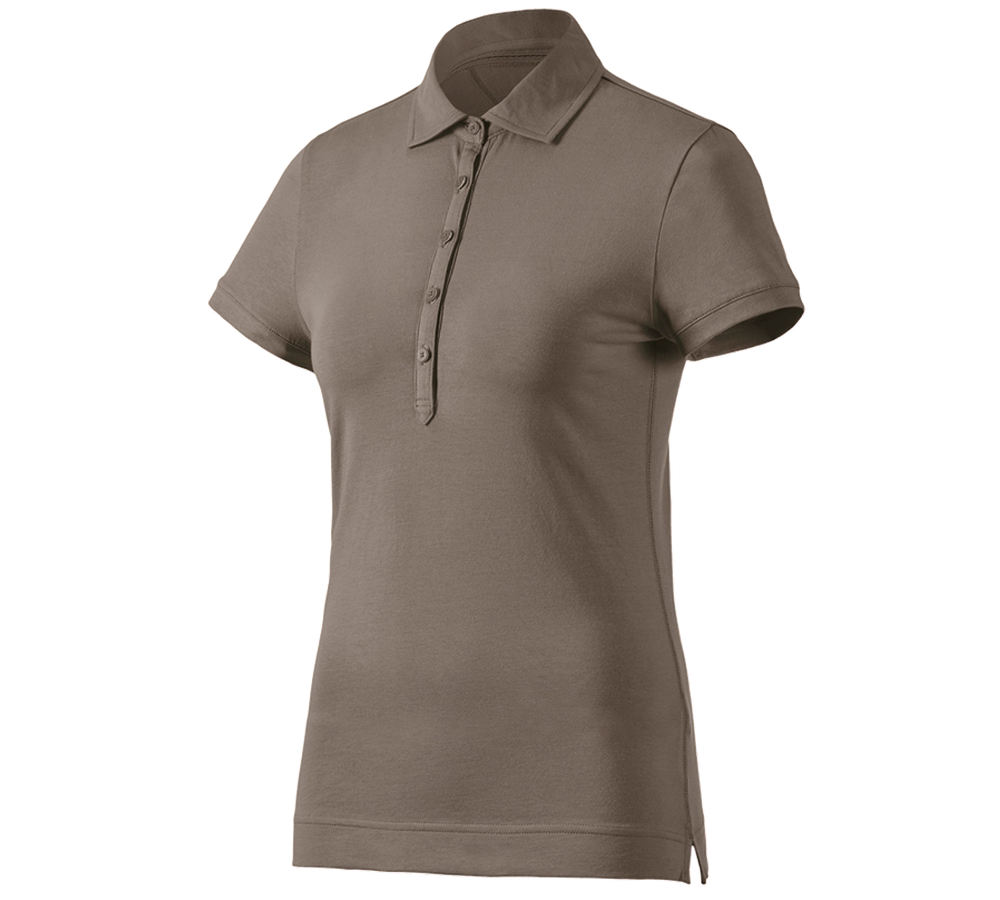 Gardening / Forestry / Farming: e.s. Polo shirt cotton stretch, ladies' + stone