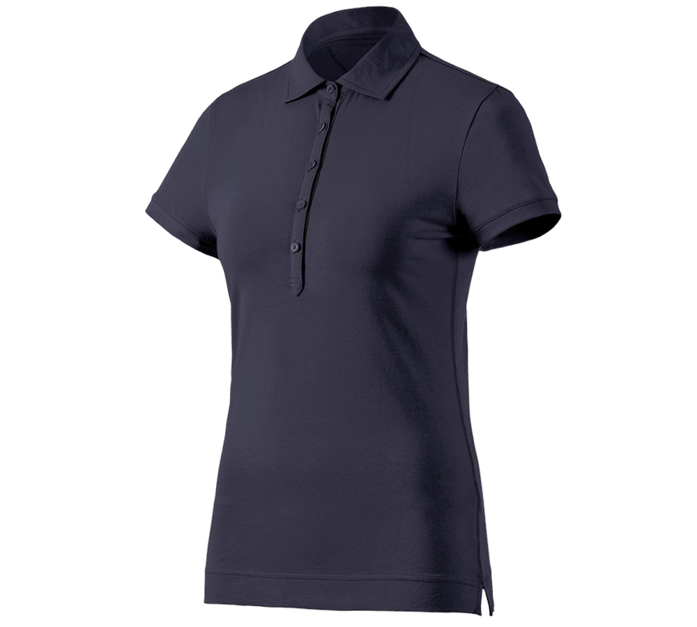 T-Shirts, Pullover & Skjorter: e.s. Polo-Shirt cotton stretch, damer + mørkeblå