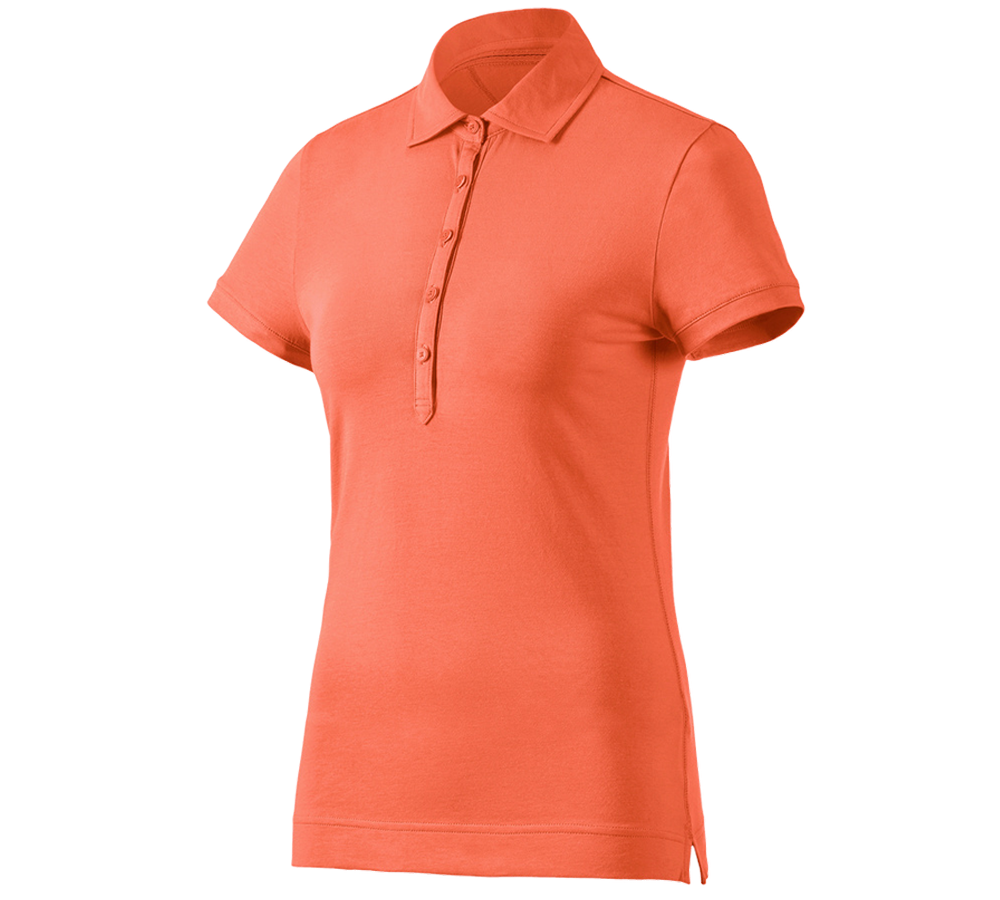 T-Shirts, Pullover & Skjorter: e.s. Polo-Shirt cotton stretch, damer + nektarin