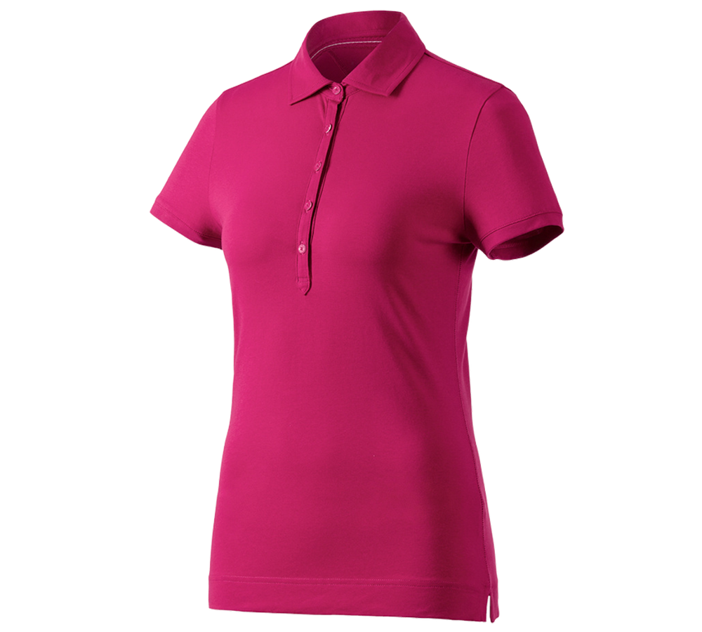 Gardening / Forestry / Farming: e.s. Polo shirt cotton stretch, ladies' + berry