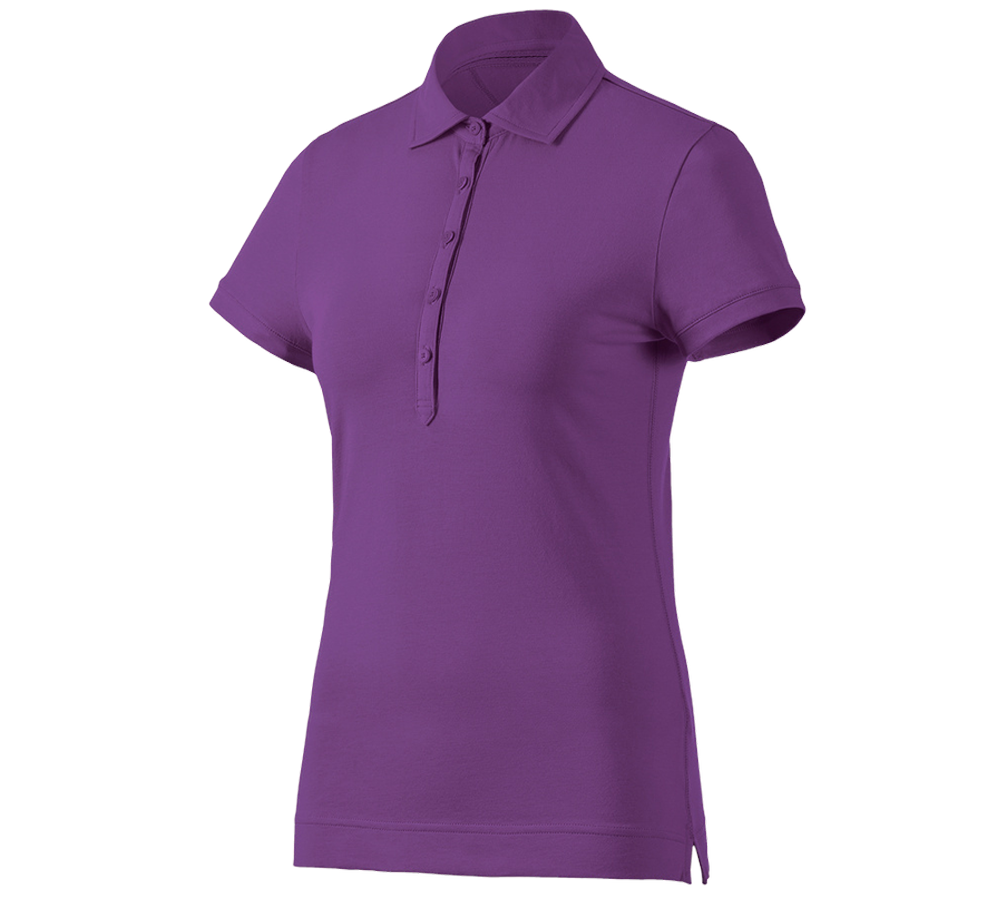 T-Shirts, Pullover & Skjorter: e.s. Polo-Shirt cotton stretch, damer + violet
