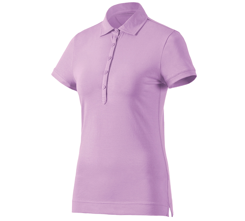 T-Shirts, Pullover & Skjorter: e.s. Polo-Shirt cotton stretch, damer + lavendel