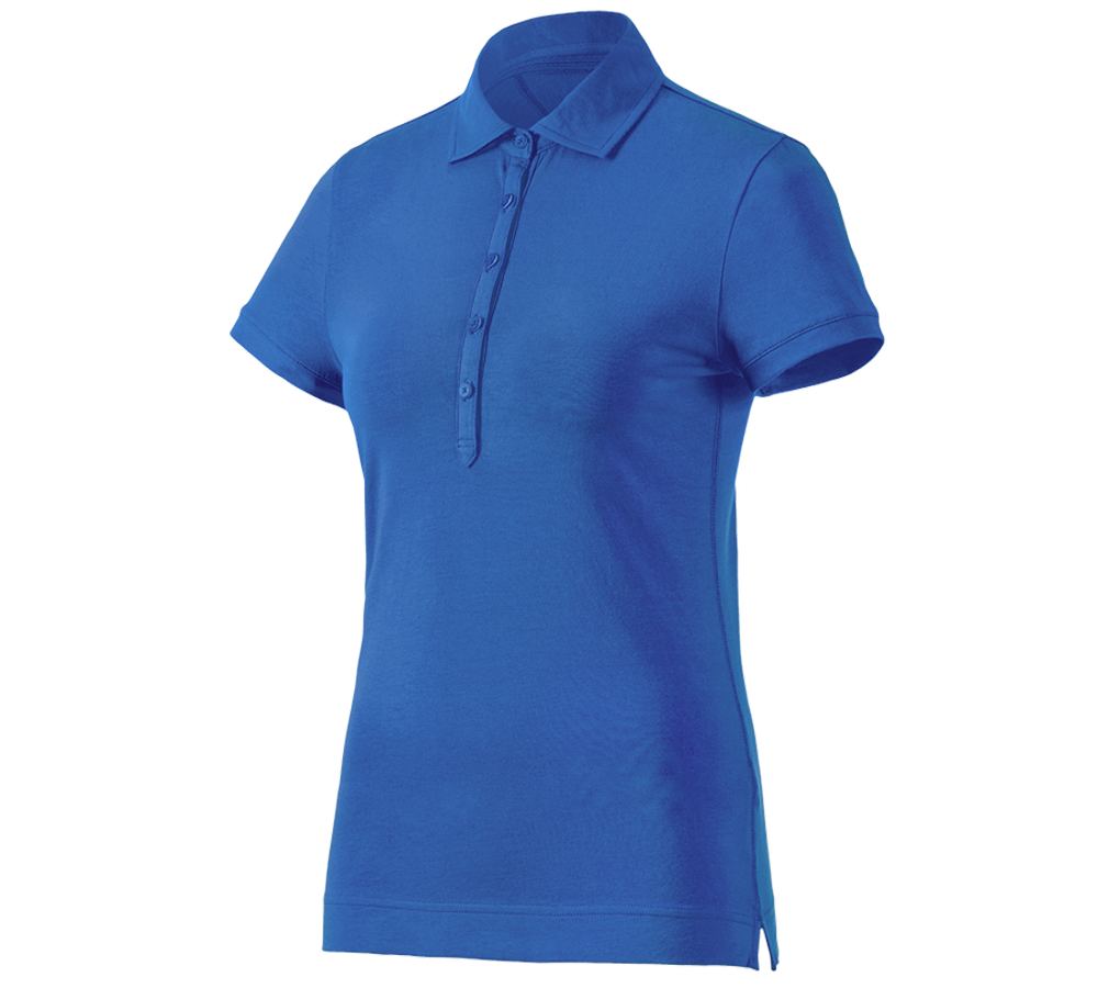 Gartneri / Landbrug / Skovbrug: e.s. Polo-Shirt cotton stretch, damer + ensianblå