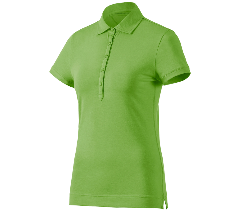 T-Shirts, Pullover & Skjorter: e.s. Polo-Shirt cotton stretch, damer + havgrøn