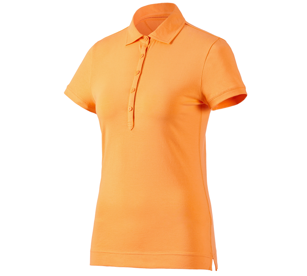 T-Shirts, Pullover & Skjorter: e.s. Polo-Shirt cotton stretch, damer + lys orange