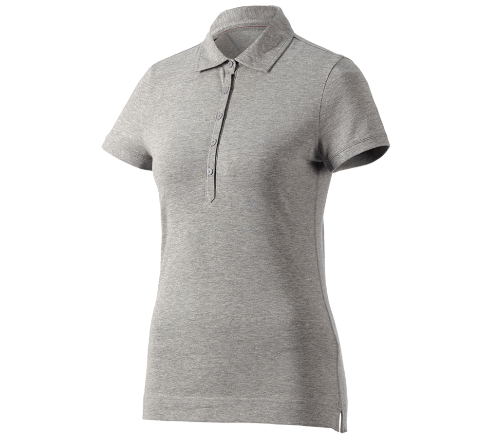 Joiners / Carpenters: e.s. Polo shirt cotton stretch, ladies' + grey melange